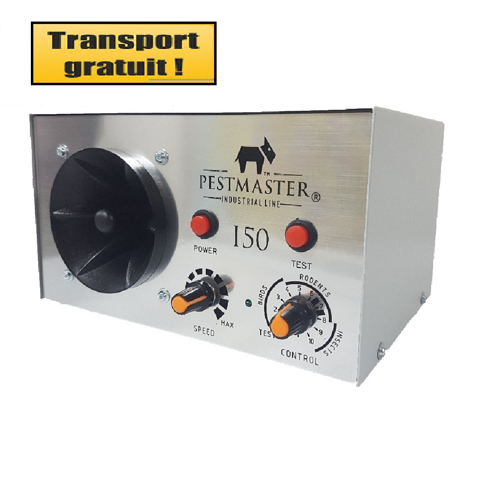 Aparat industrial cu ultrasunete impotriva rozatoarelor, pasarilor si insectelor - Pestmaster I50 - 500mp